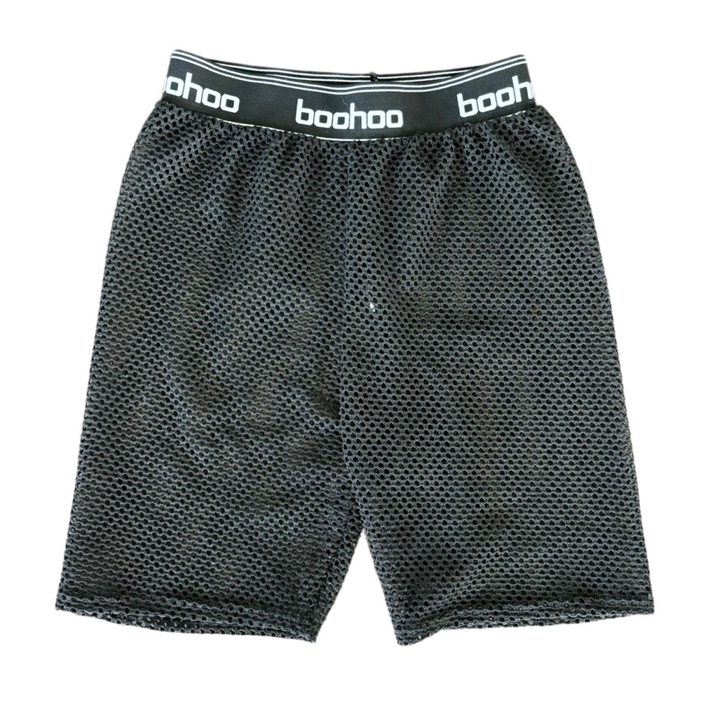 Boohoo fish net biker shorts
